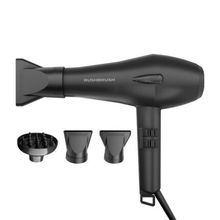 راش براش مجفف شعر، 2600 وات، D3 Turbo Dryer - اسود