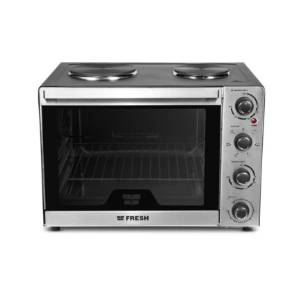 Fresh Electric Oven, 65 Liters, 2 Burner Hob, Grill, FR6503RCLHP - Silver